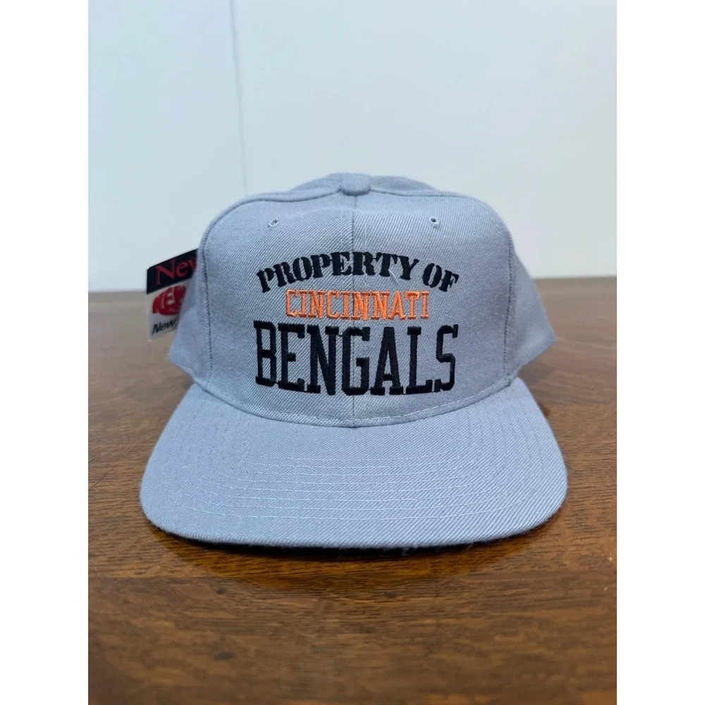 Vintage Cincinnati Bengals Hat Snap Back Mens One Size Gray NFL Football New Era
